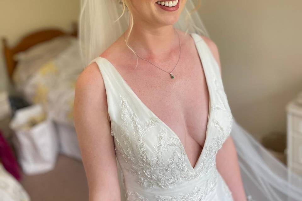 Bride hair and makeup