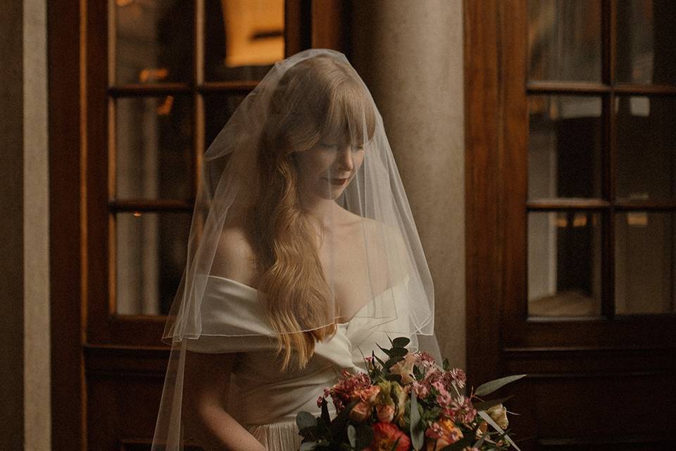 Bride with a beautiful bouquet