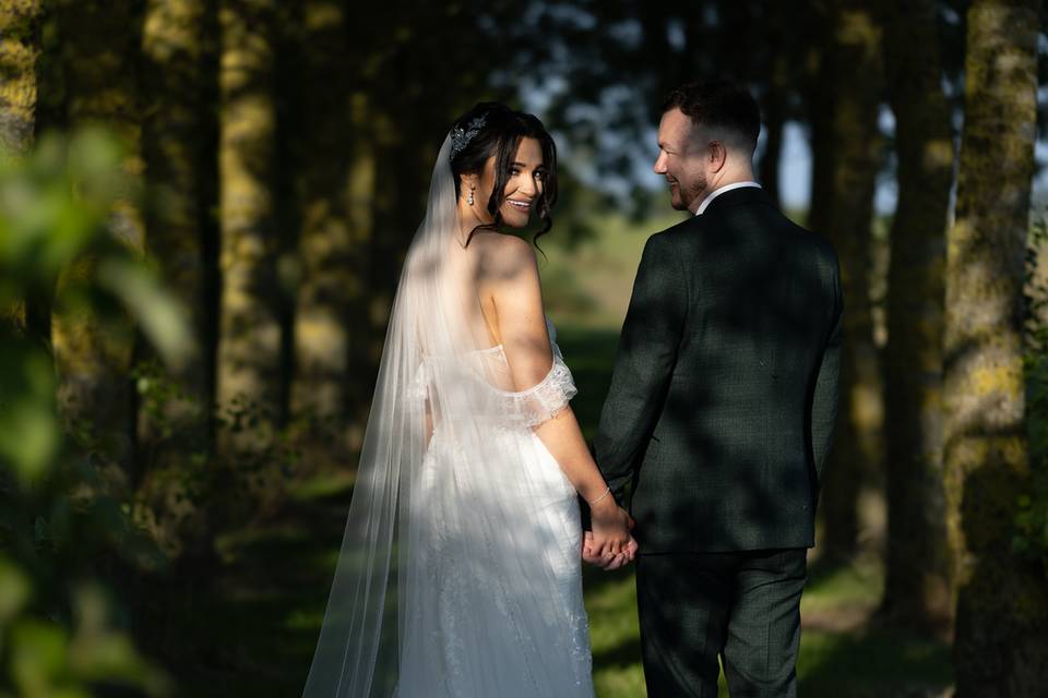 The Bride looks back