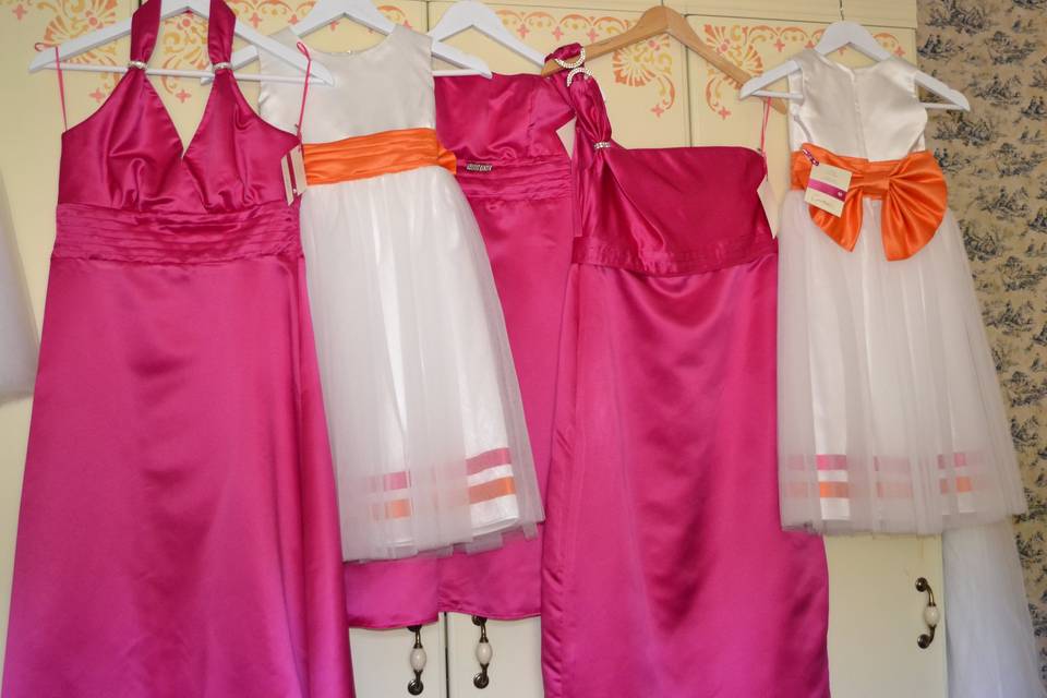 A line up of dresses