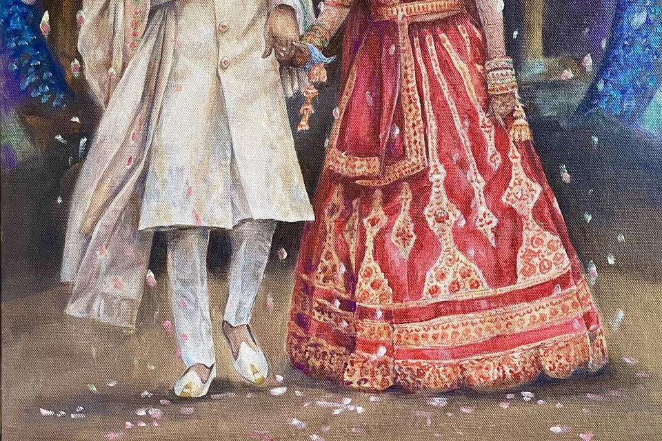 Indian Wedding in Oils