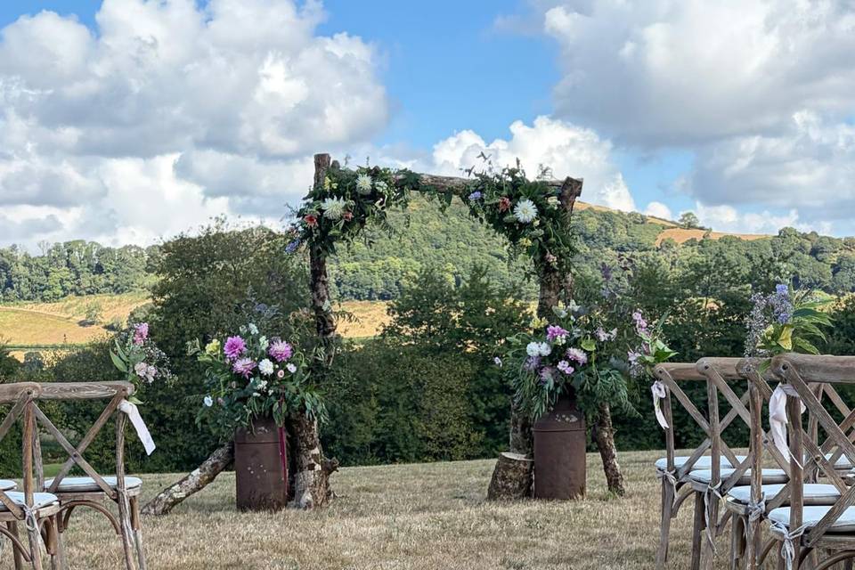 Arbour with chairs