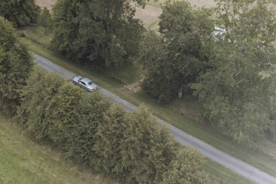 Droning the rolls royce