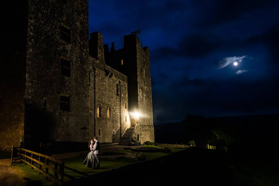 Night time castle portrait