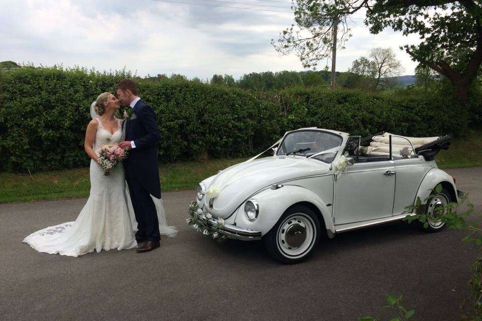 VW Beetle wedding car