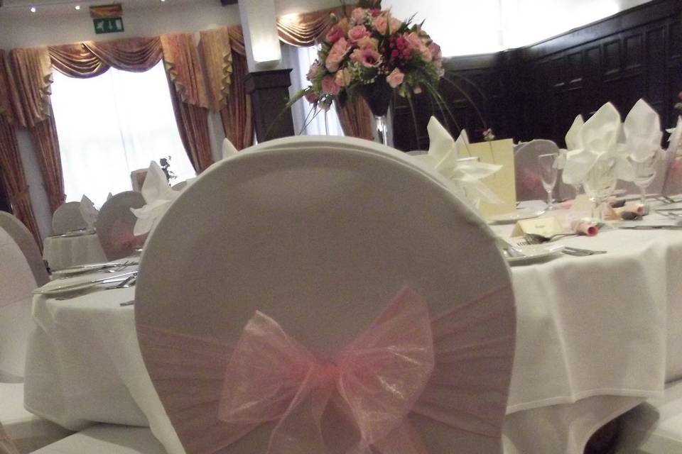 Baby pink organza sash