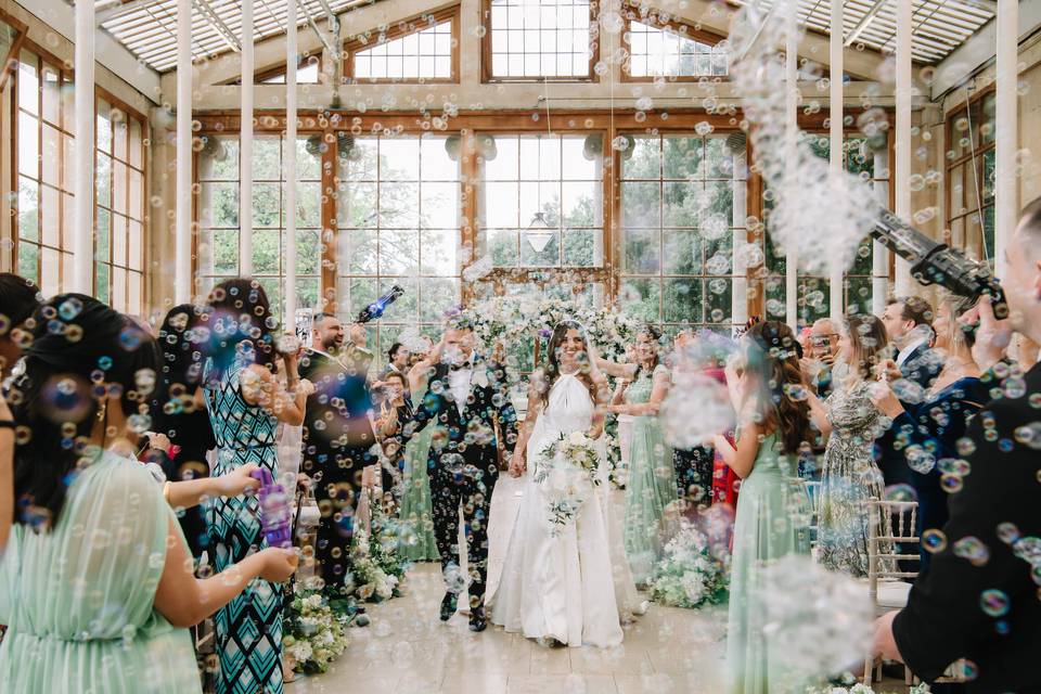 Kew glass house wedding