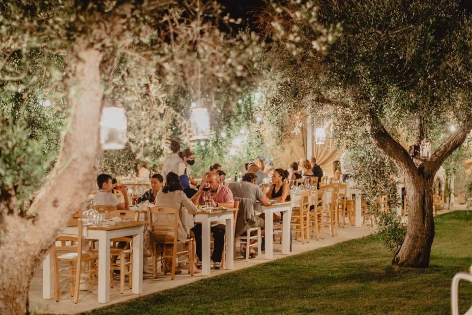 Dining under the trees