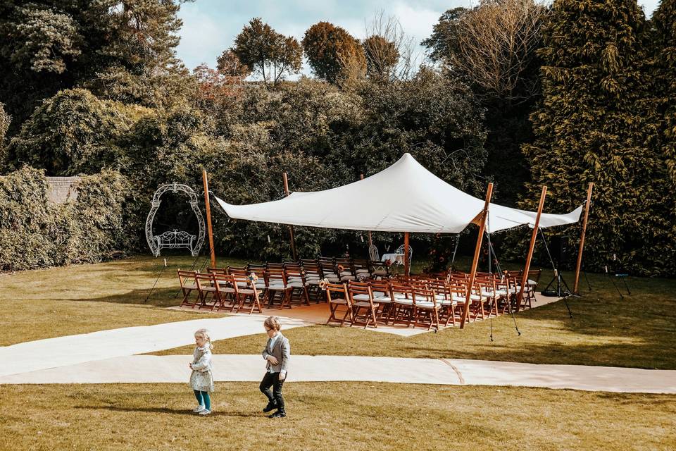 Ceremony under a pagoda