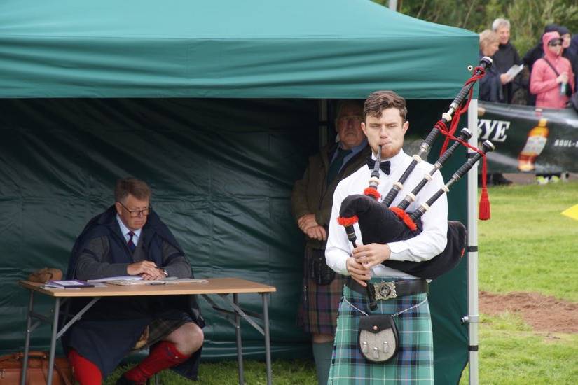 Playing at Skye Highland games