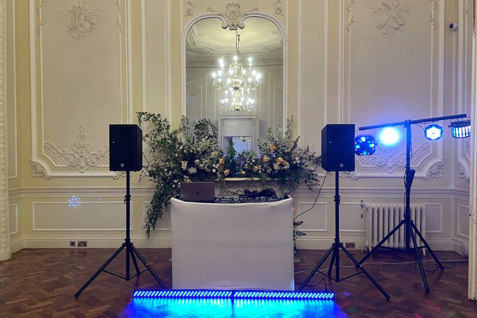 Full setup with PA system