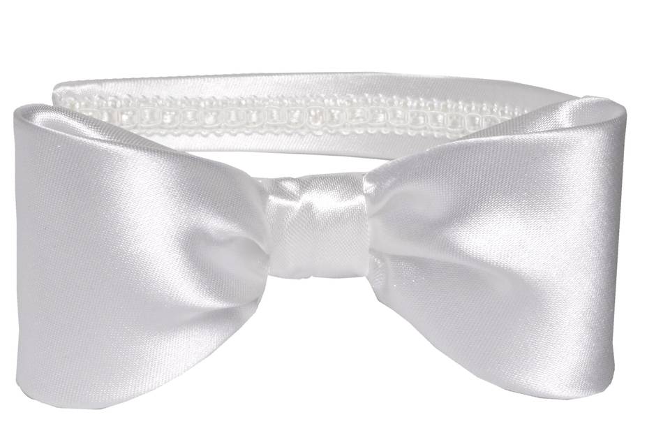 Cutest Ivory Bow Satin Aliceband