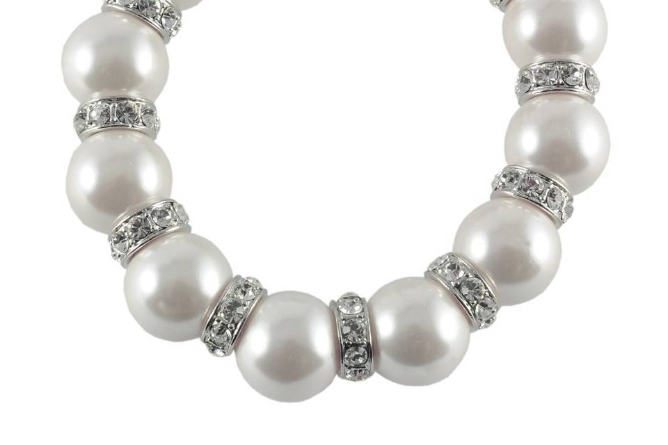 Everlasting Pearl and Crystal Bracelet