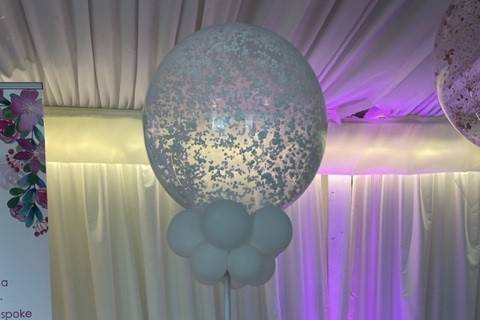 Poly bead balloon on stand