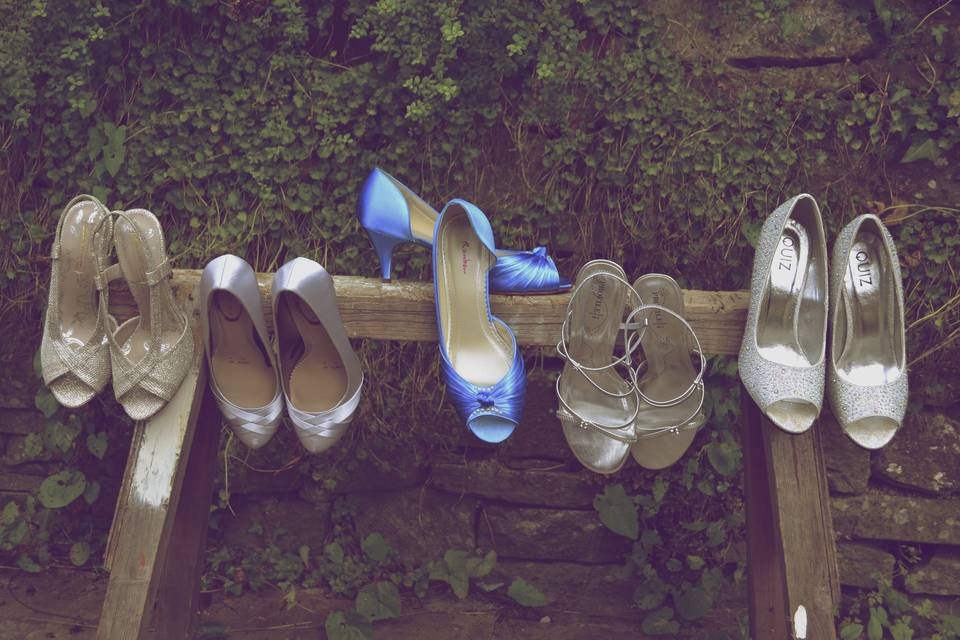 Unique shoes for bride & maids