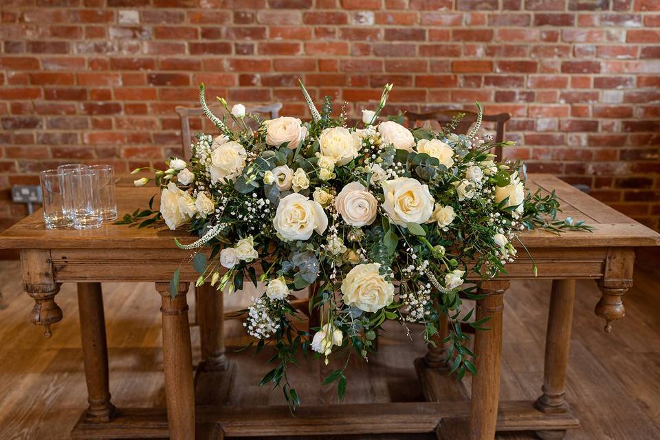 Ceremony table flowers