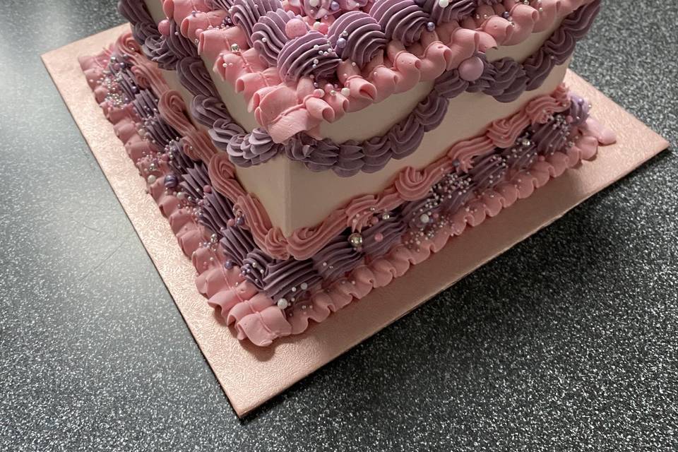 Vintage square cake