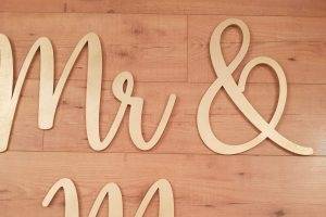 Wedding-themed signage