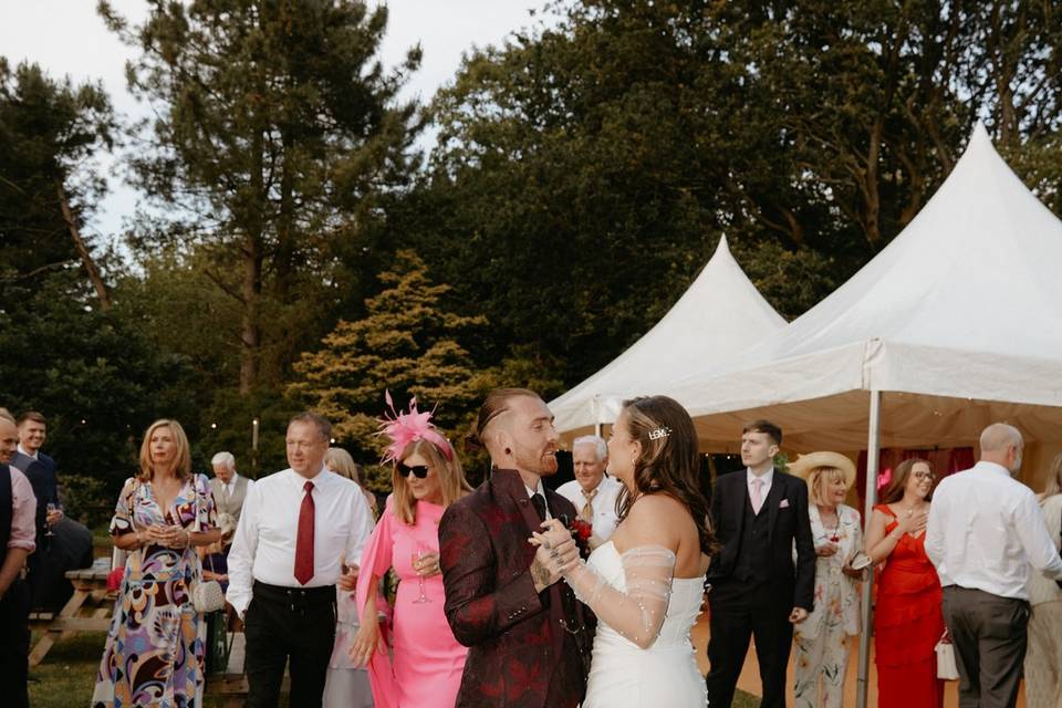 First dance in the garden