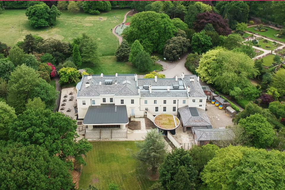 Manion house from above