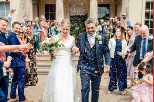 Confetti on the steps