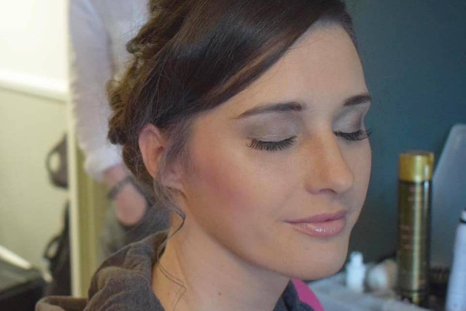 Bridesmaid hair and make up