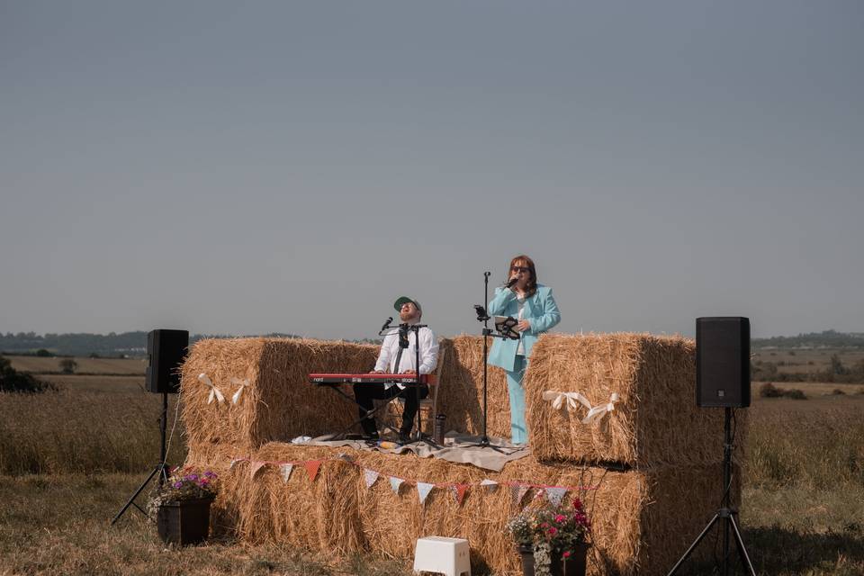 Hay bale stage!