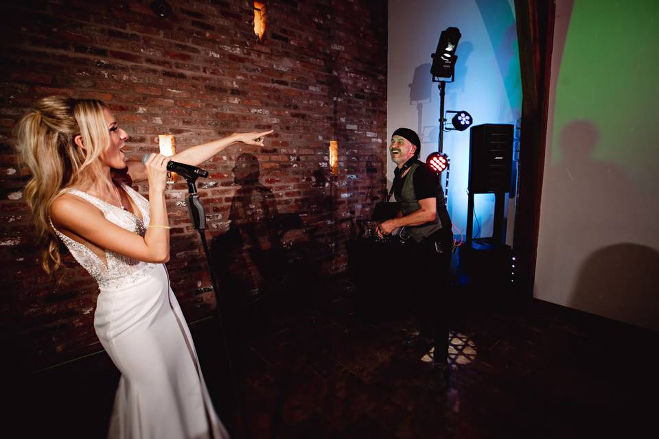 Bride sings ME Happy Birthday!