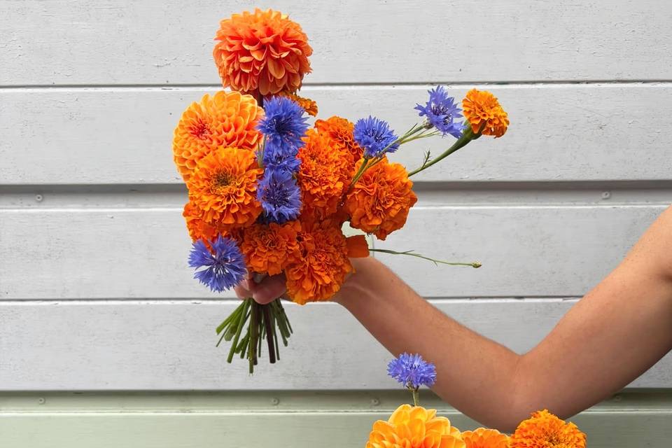 Marigold & Cornflower Bouquets