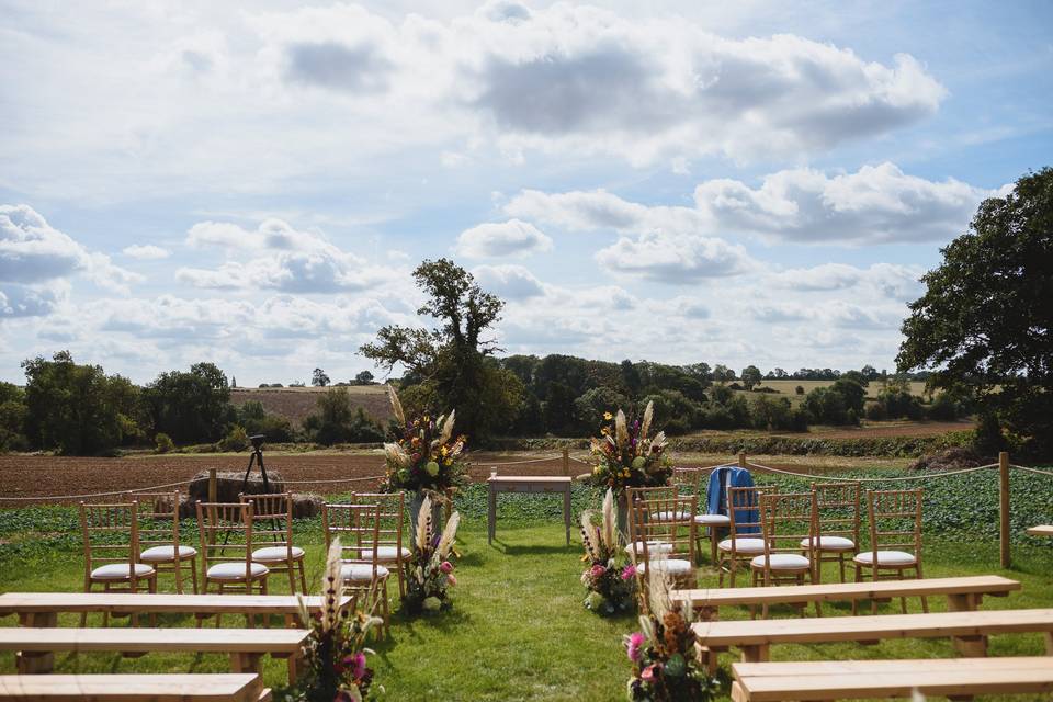 Outdoor blessing set up