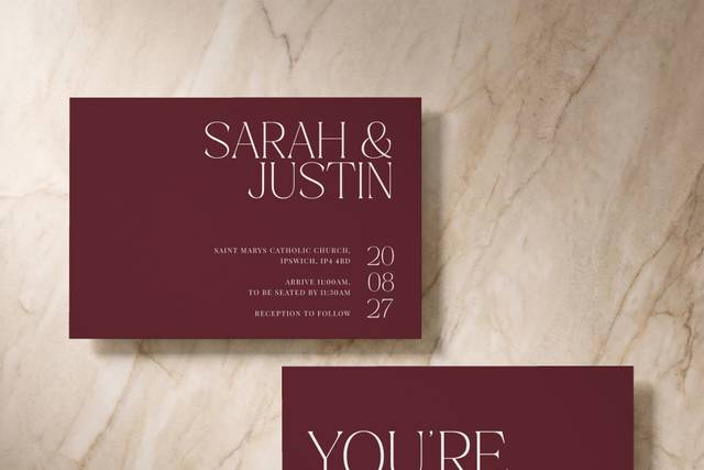 Typeface invitation