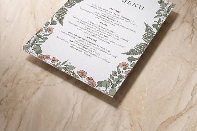 Country Garden menu
