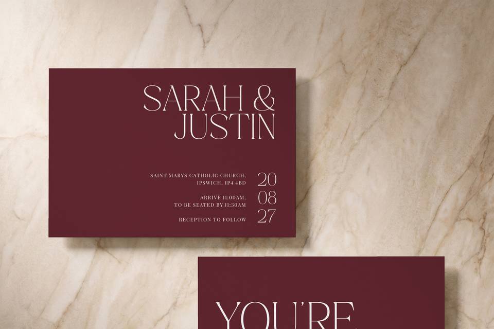 Typeface invitation