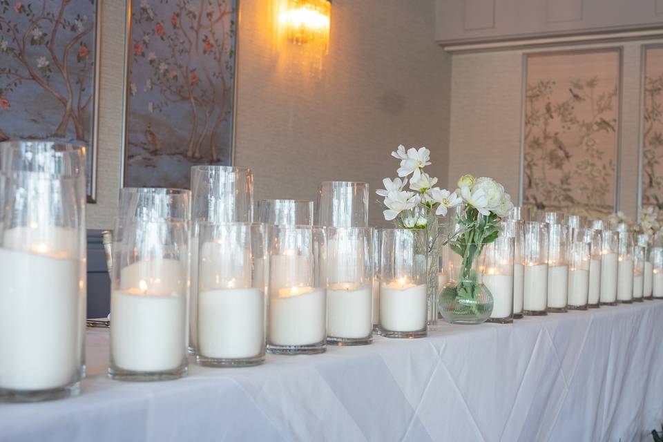 Candle Lined Top Table