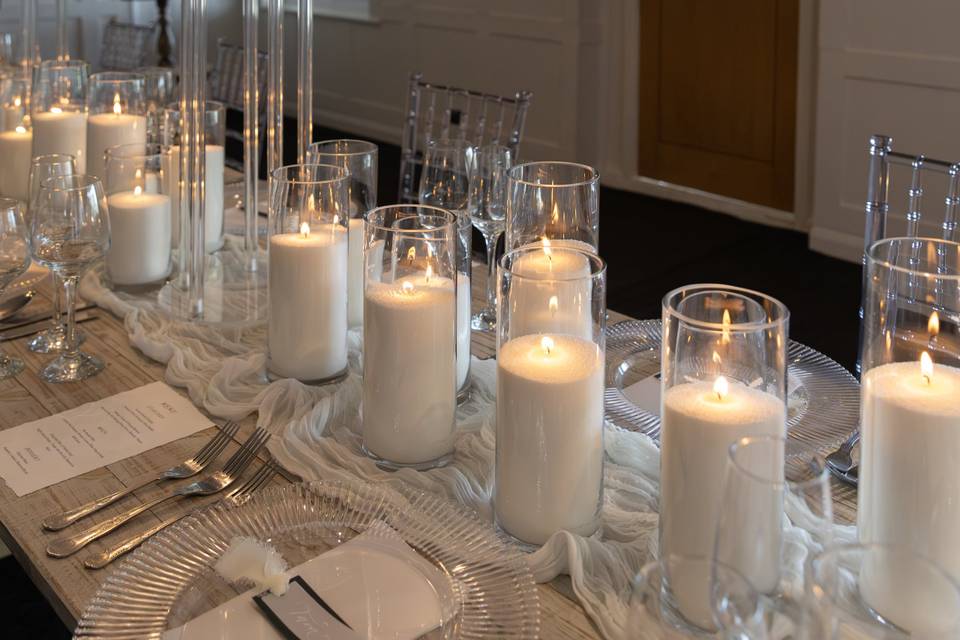 Candle Reception set up