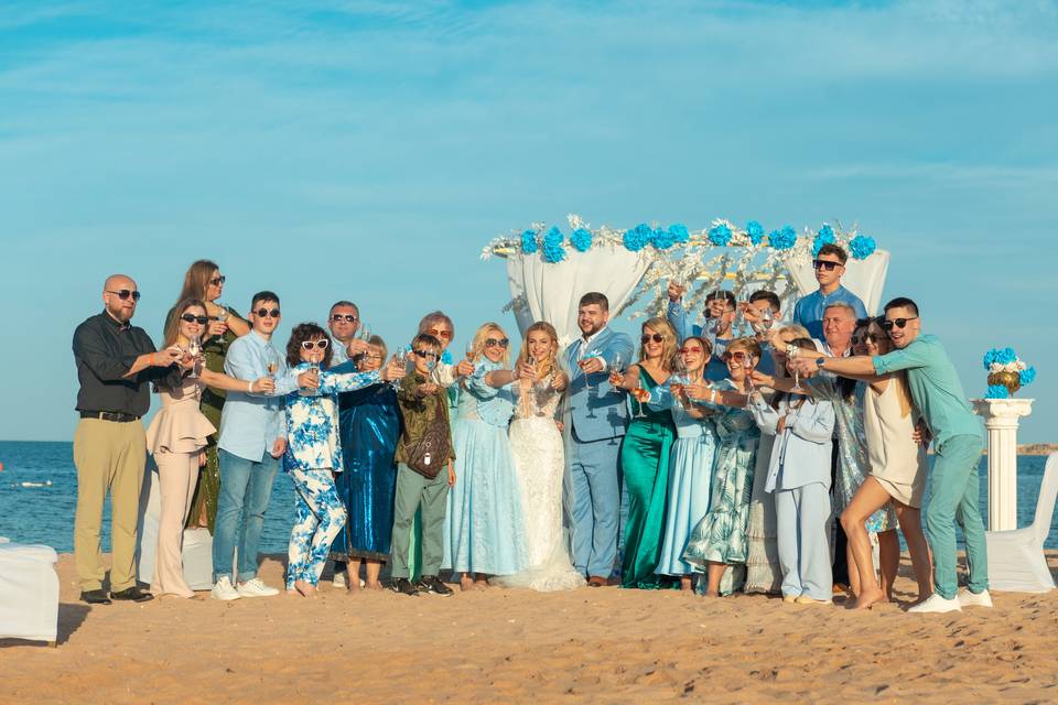 Wedding on the beach in egypt