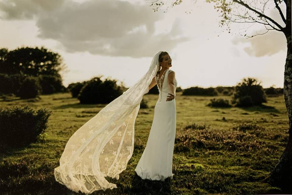 Bias cut with lace jacket