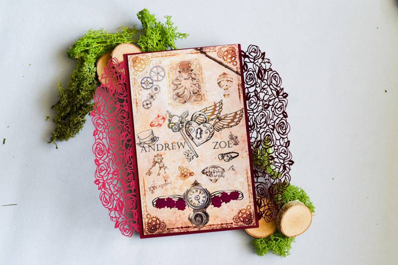 Bespoke Steam Punk invite