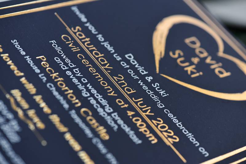 Gold & Navy blue