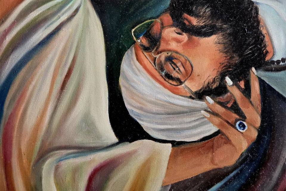 Engagement shoot in acrylic.