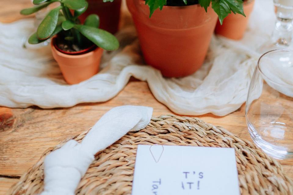 Terracotta tablescape