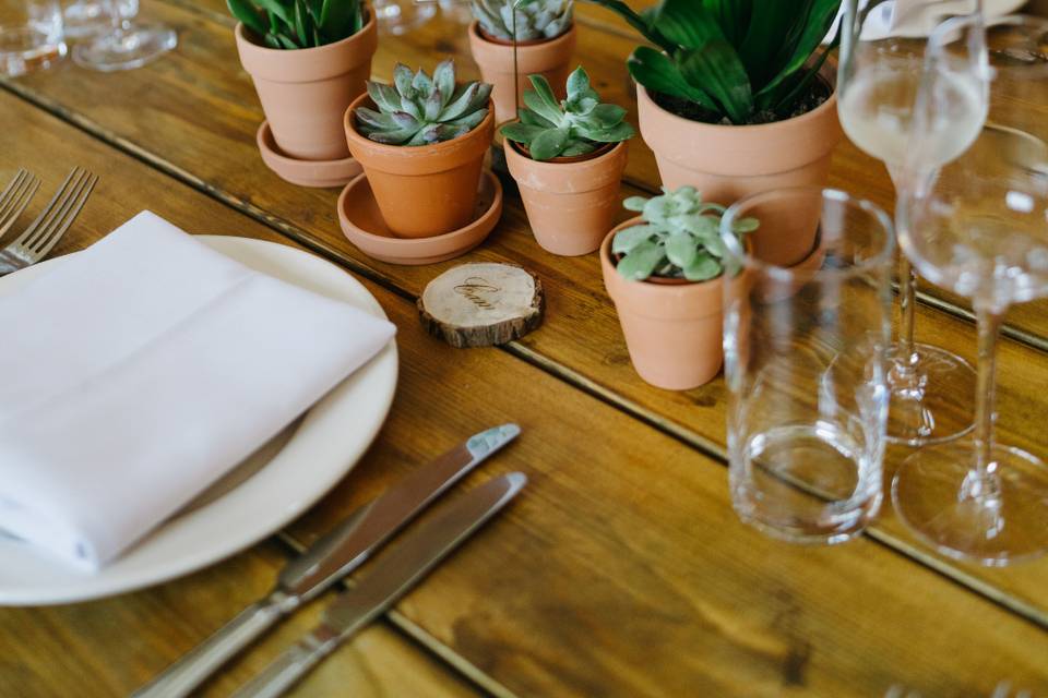 Terracotta tablescape