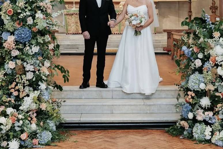 Church ceremony florals