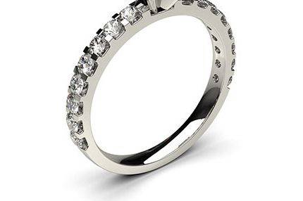 Four prong diamond ring