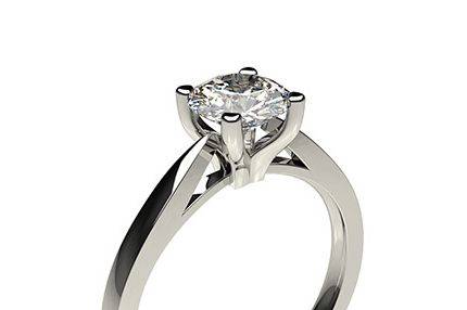 Round-shaped diamond solitaire