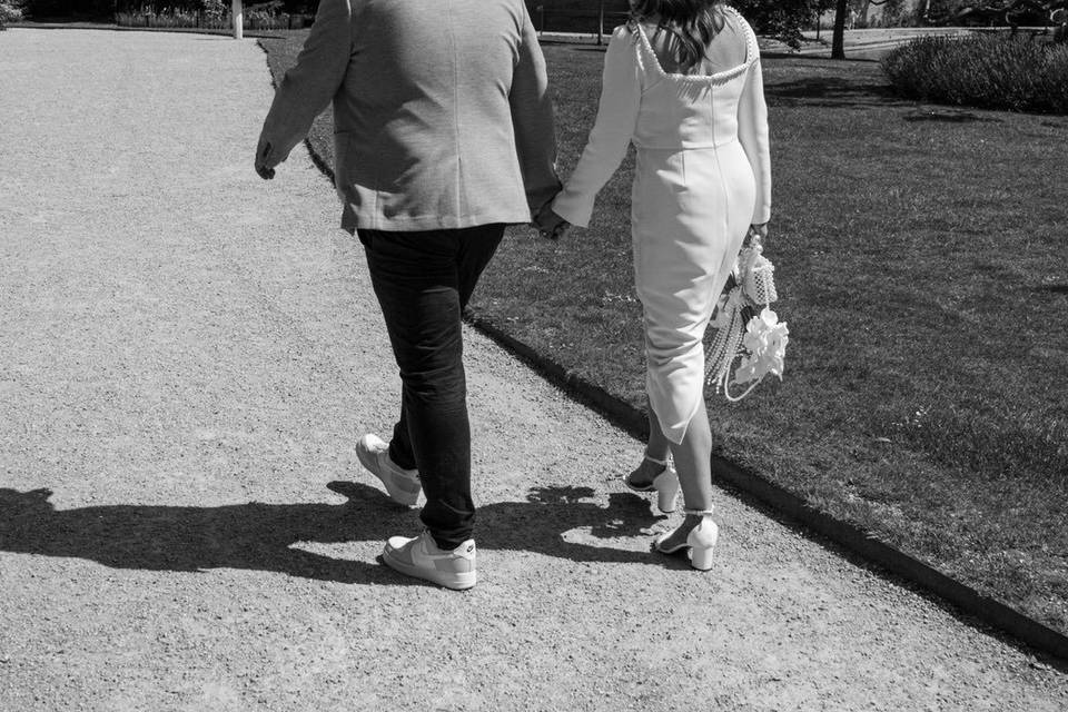 Black and white