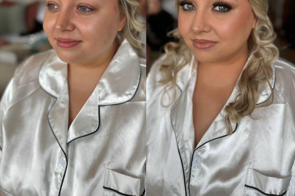 Before and after makeup