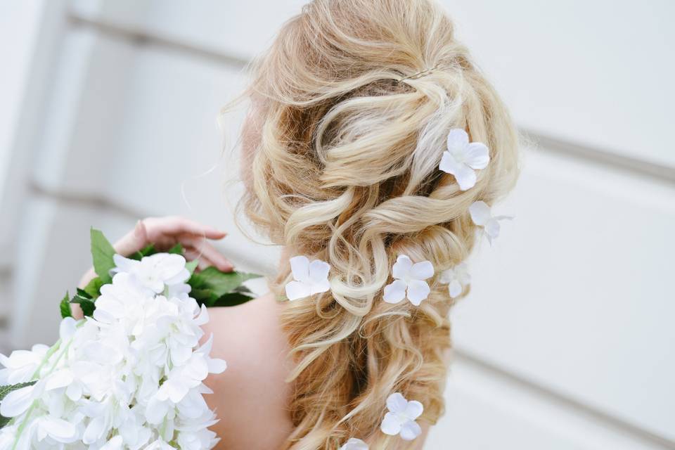 Bride with flowers