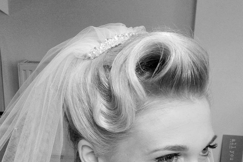 Bridal hair with quiff