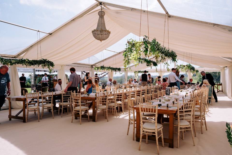 One of our Wedding Marquees